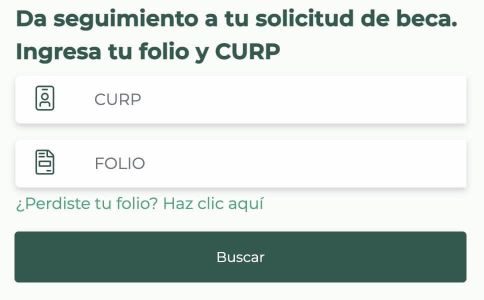 Buscador de Folios ¡Beca Benito Juárez